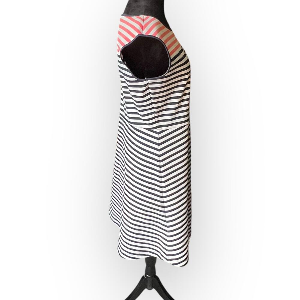 Draper James Women's Blue Pink White Stripe Ponte Knit Fit & Flare Dress Size M - Picture 6 of 13